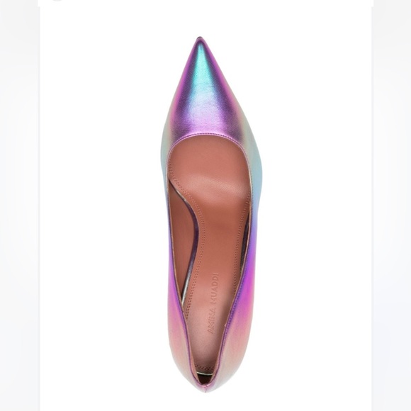 Amina Muaddi Ami 95mm Iridescent pumps in 41.5 - Picture 2 of 10